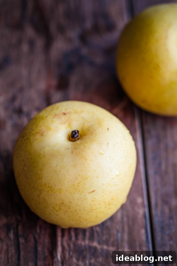 Asian Pear and Roasted Shiitake Salad with Miso-Sesame Umami Vinaigrette 5 Whole Asian Pears