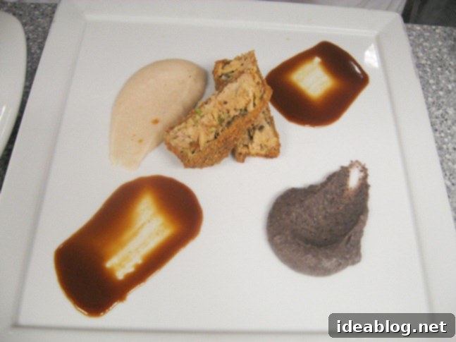 Day 63: A Trio of Seafood, Savory, and Sweet 5 Crispy breaded pork terrine slices