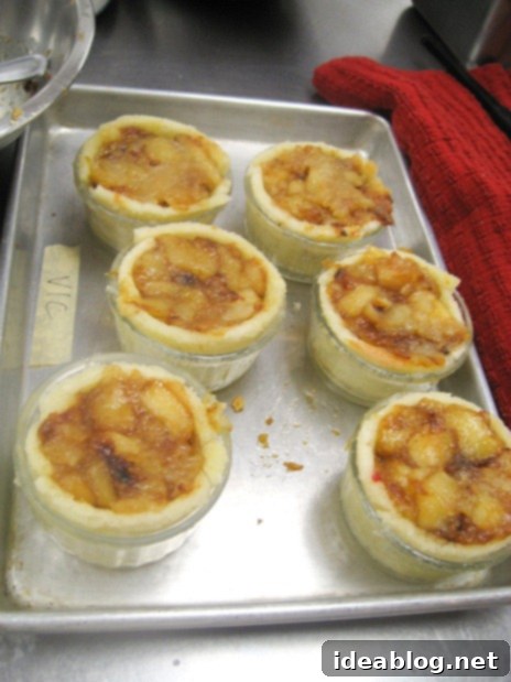 Day 63: A Trio of Seafood, Savory, and Sweet 6 Individual Charlotte Aux Pommes dessert, baked golden