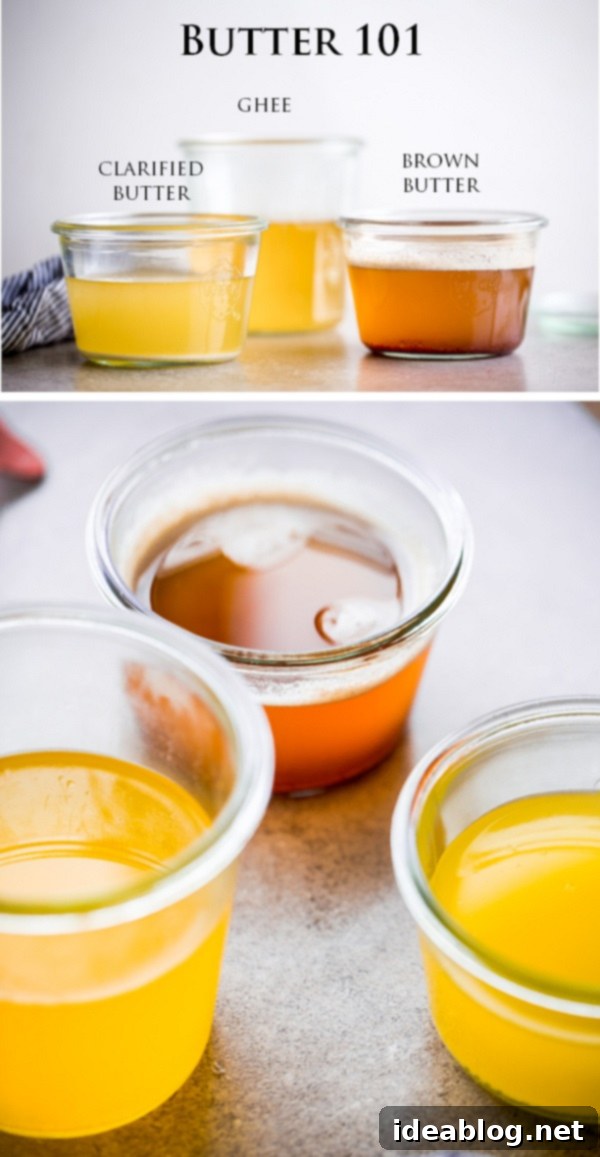 Butter 101: How to Make Clarified Butter, Ghee, and Brown Butter. Ghee vs clarified butter Butter 101: How to Make Clarified Butter, Ghee, and Brown Butter. Ghee vs clarified butter