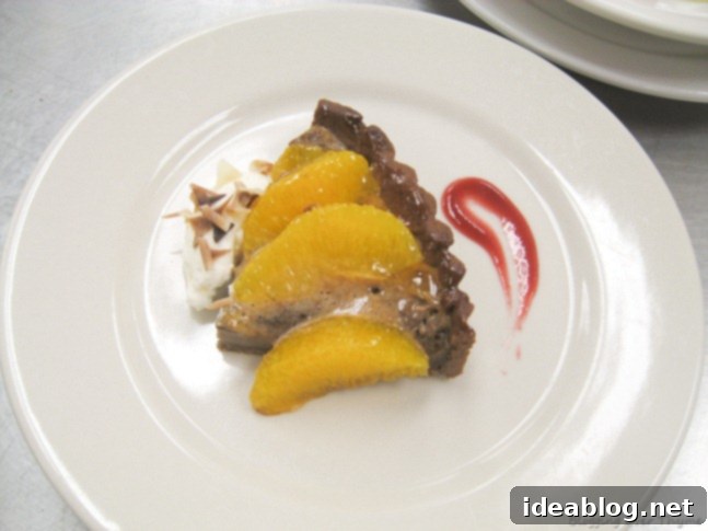 Day 52: Creamy Avocado, Hearty Flank Steak, and Zesty Orange Chocolate Tart 6 orange chocolate tart