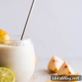 Zesty Vanilla Pear Delight 6 Pear Smoothie with Vanilla, Honey, and Lime Zest