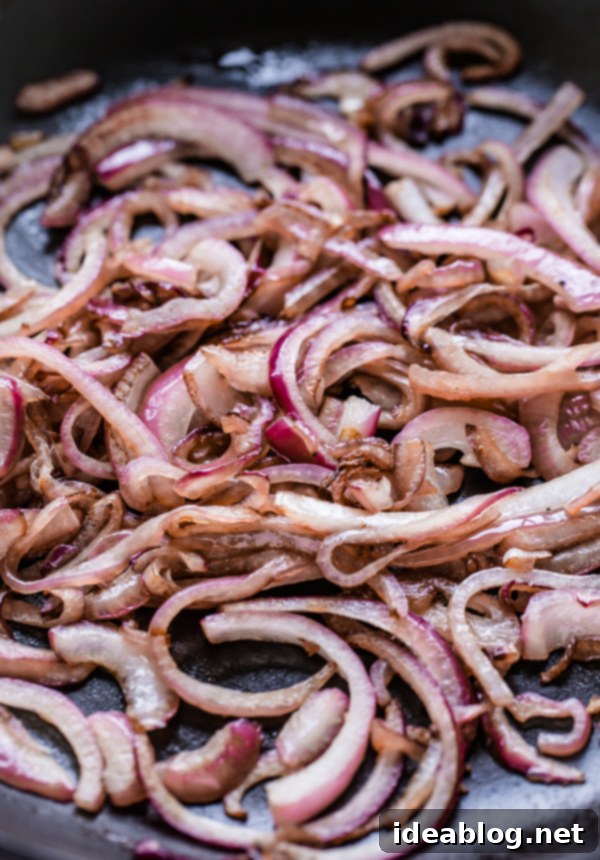 Quick Garden Quesadillas 5 Sautéed Red Onion