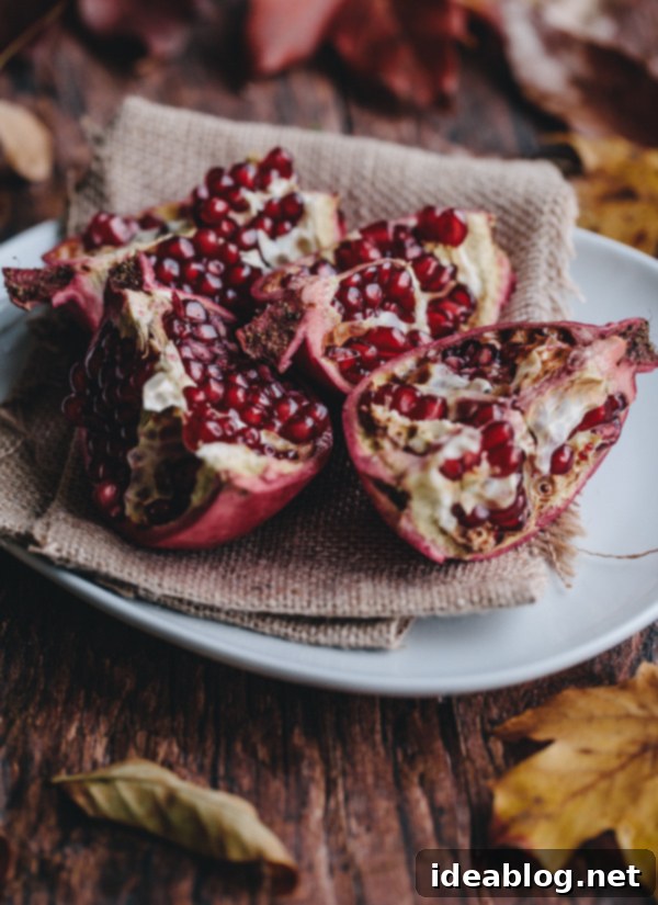 Vibrant Roasted Carrots with Green Tahini and Pomegranate Jewels 4 Fresh Pomegranate Halves