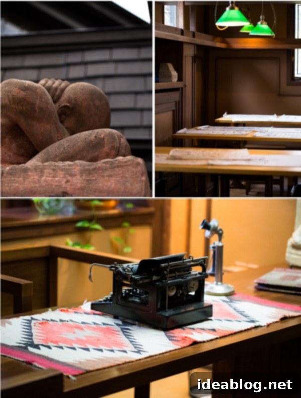 Second Wind in the Metropolis 13 Frank Lloyd Wright Home & Studio interior - drafting studio