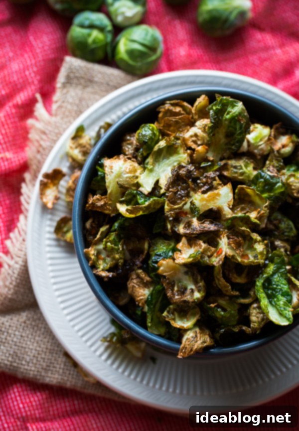 Zesty Chili Brussels Sprout Crisps 7 Fried Brussels Sprout Leaves with Lemon & Chili Flakes. The perfect crispy snack!
