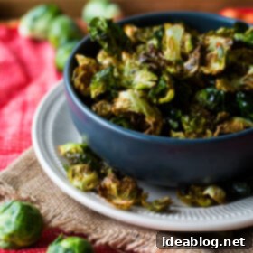Zesty Chili Brussels Sprout Crisps 8 Fried Brussels Sprout Leaves with Lemon & Chili Flakes. The perfect crispy snack!
