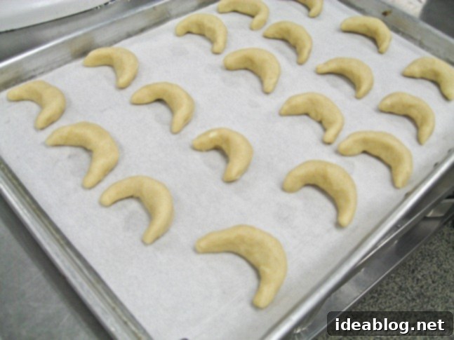 Day 43: The French Table: Baguettes, Bordelaise & Cheese Soufflés 6 kipferlin cookies