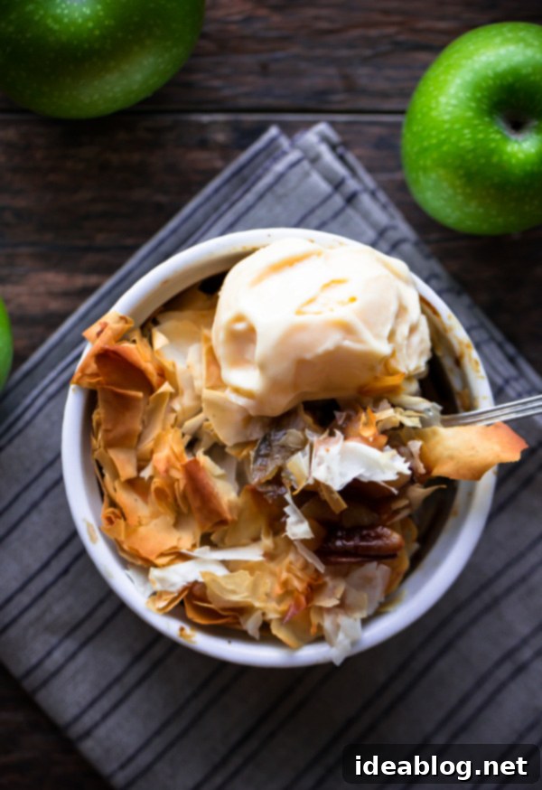 Flaky Apple Walnut Delights 4 Delectable Individual Apple Walnut Phyllo Pies Ready to Serve