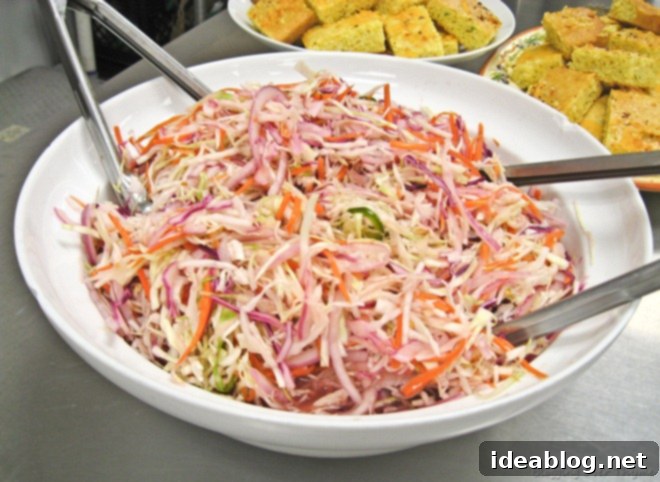 Day 42: A Culinary Journey of Savory and Sweet 4 Freshly prepared vinegar-Dijon coleslaw