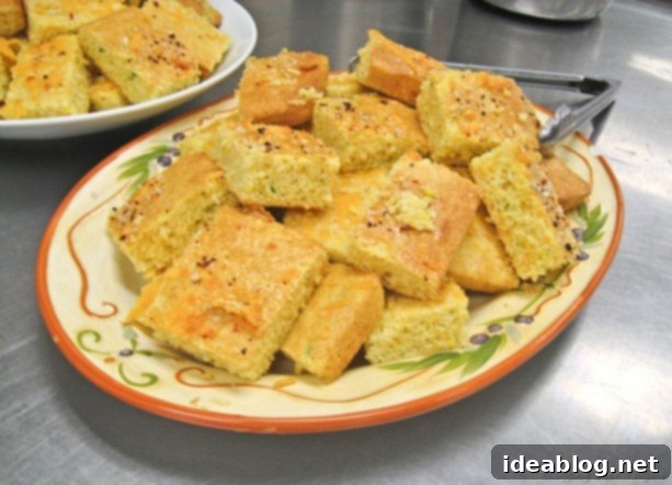 Day 42: A Culinary Journey of Savory and Sweet 6 Baked cornbread with jalapeño and cheddar