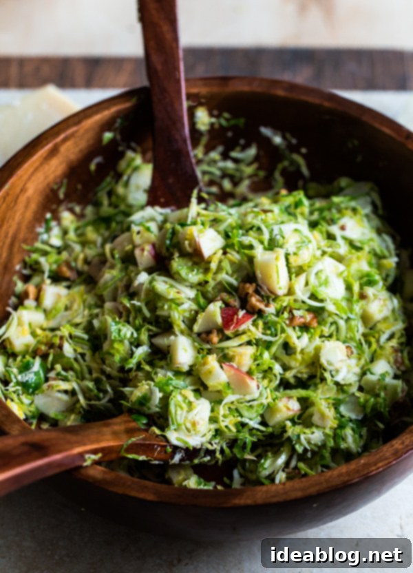 Crunchy Brussels & Apple Salad with Walnuts and Cheesy Crisps 7 Brussels Sprouts Apple Salad with Walnuts and Cheese Crisps