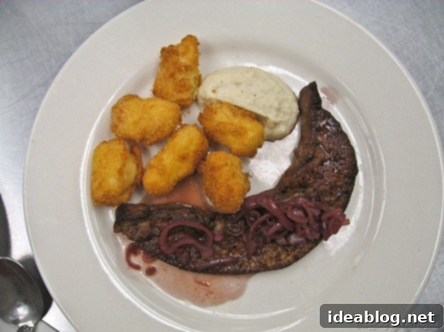 Day 41: A Trio of Flavors – Consommé, Calf’s Liver, and Doughnuts 8 Seared Calfs Liver