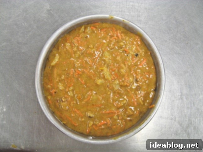 Seafood, Snails, and Sweetness 3 carrot cake batter