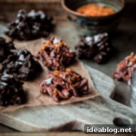 Irresistible Salted Caramel Chocolate Clusters 8 Homemade Chocolate Rochers with Caramel Sugar and Sea Salt