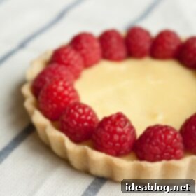 Golden Meyer Lemon Tarts 7 Mini Meyer Lemon Tart with Fresh Raspberries
