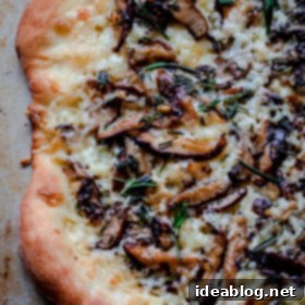 White Truffle Havarti Mushroom Perfection 4 Mushroom Pizza with Havarti Cheese, Fresh, Herbs, & Truffle Oil #castelloart