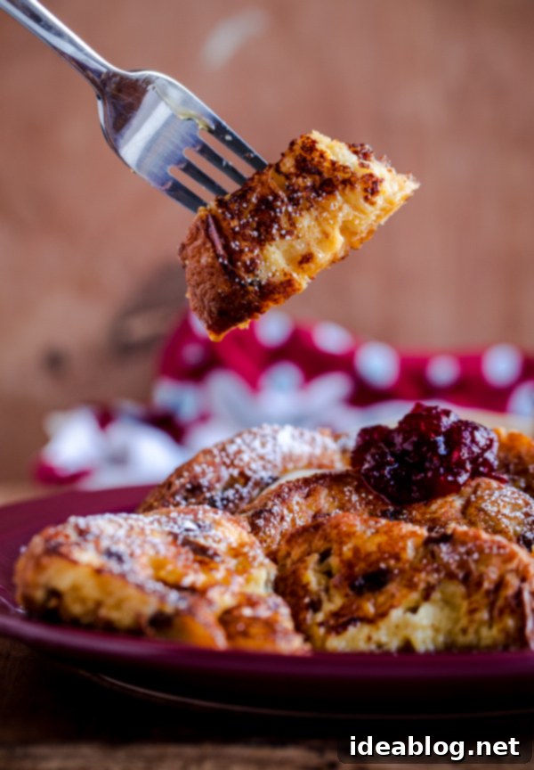 Decadent Panettone French Toast with Bright Cranberry Compote 7 Panettone French Toast with Cranberry Compote