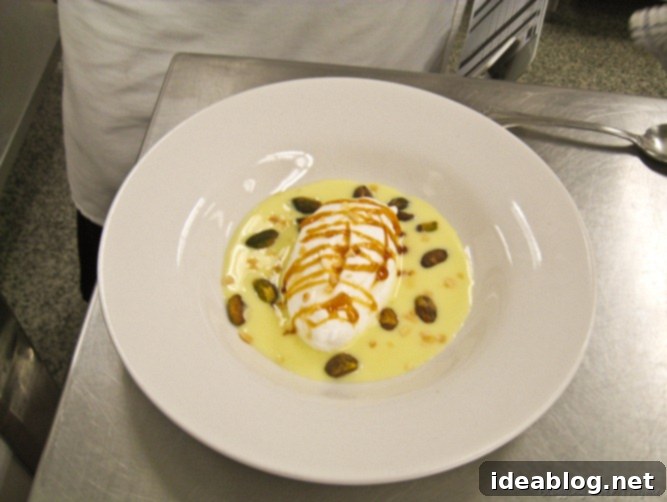 Practical Two Backstage 8 Dessert Plate from Culinary Practical Exam (Floating Island)