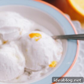 Golden Orange Coconut Chill 6 Coconut Sorbet with Orange Marmalade Swirl