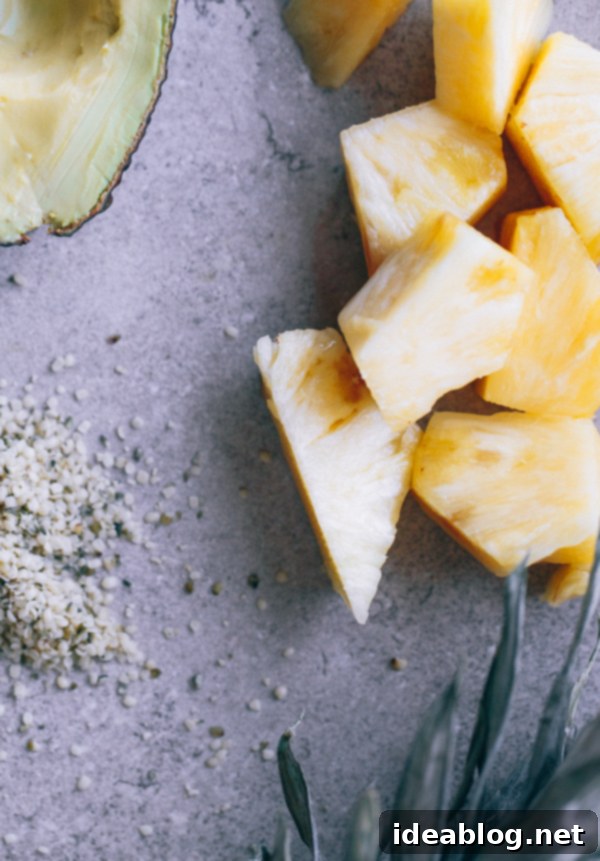 Creamy Avocado Pineapple Delight 4 Chopped Pineapple