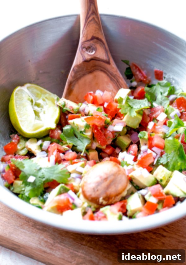 Zesty Southwest Avocado Jack Burgers 8 Freshly Made Avocado Salsa in a Bowl