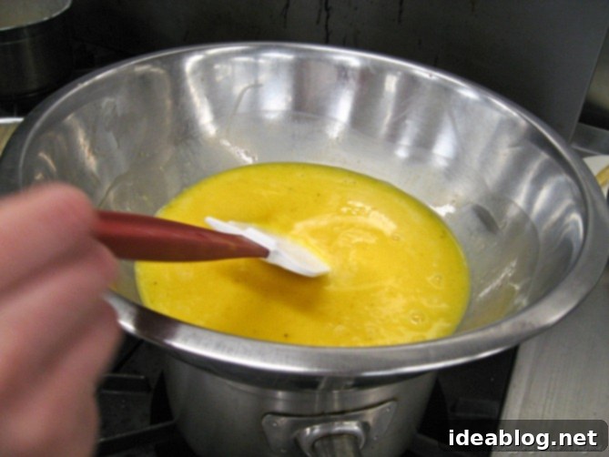 Homemade Comfort: Ravioli, Scrambled Eggs and Brownies 6 Preparing Slow-Cooked Scrambled Eggs
