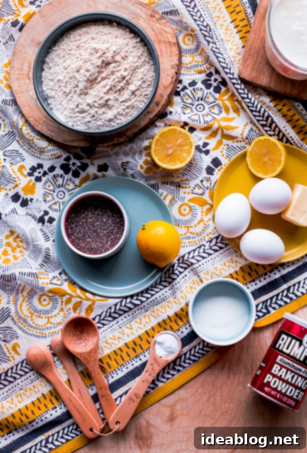 Zesty Whole Wheat Chia Pancakes 3 Lemon Chia Whole Wheat Pancakes Ingredients