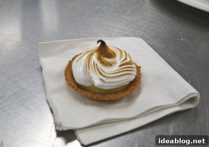 Day 19 Lemon Tartelettes Gnocchi and Grenobloise 8 Finished Key Lime Meringue Tartlets with perfectly browned meringue