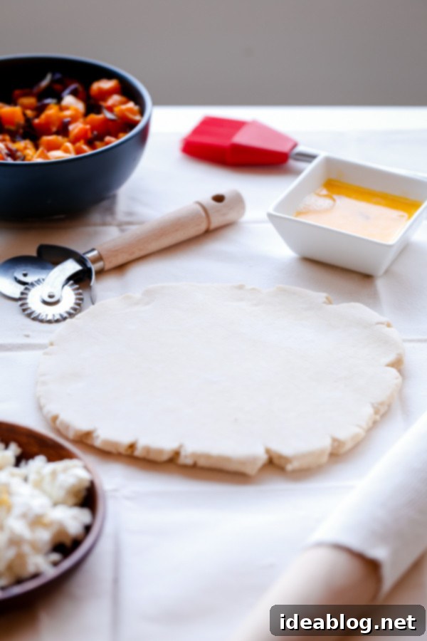 Golden Butternut Feta Hand Pies 4 How to Make Butternut Squash Feta Hand Pies - step by step preparation