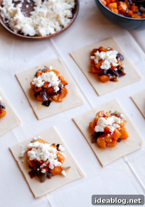 Golden Butternut Feta Hand Pies 5 How to Make Butternut Squash Feta Hand Pies - roasting vegetables on a sheet pan