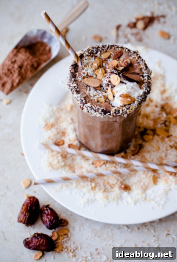 Guilt-Free Almond Joy Blend 4 Healthy Almond Joy Smoothie. Vegan, gluten-free, and delicious!