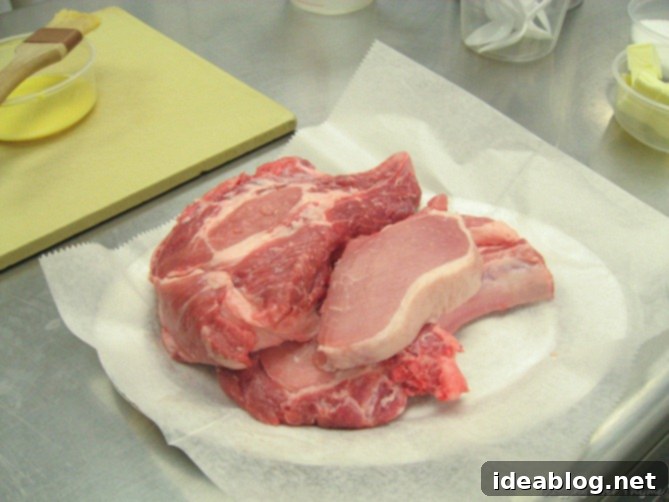 Savory Charcutiere Pork Chops Sweet Coffee Éclairs 2 Perfectly seared pork chops with Charcuterie sauce