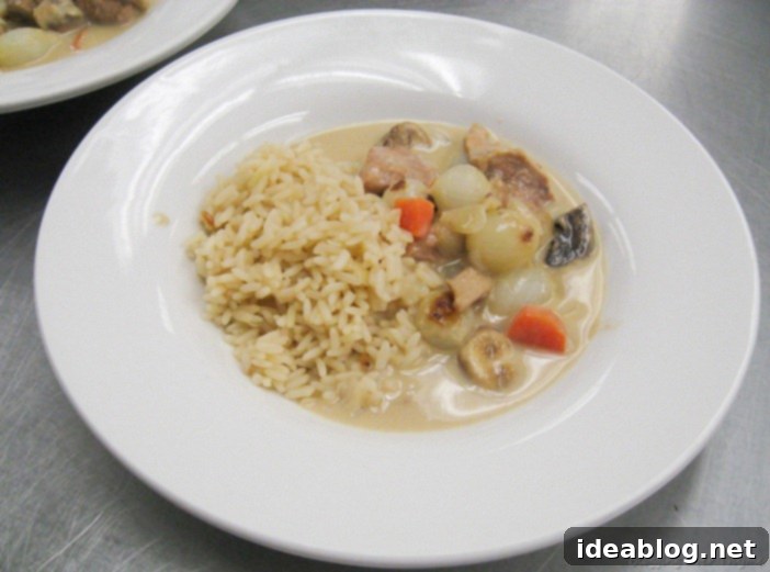 Day Eleven's French Feast: Velvety Veal and Sweet Pear Tart 5 Creamy Veal Blanquette Stew with Mushrooms and Pearl Onions