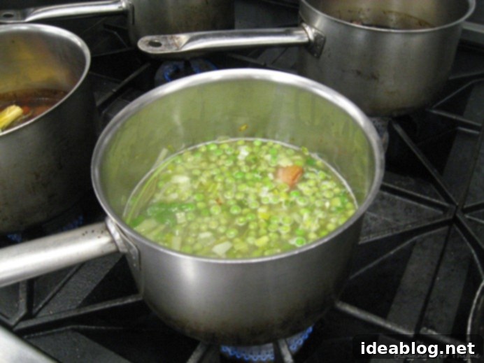 Day Eleven's French Feast: Velvety Veal and Sweet Pear Tart 6 Smooth Green Pea Soup with Croutons