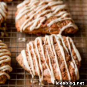 Spiced Carrot Cake Scones with Maple Cream Cheese Glaze 8 Homemade Carrot Cake Scones with Maple Cream Cheese Glaze