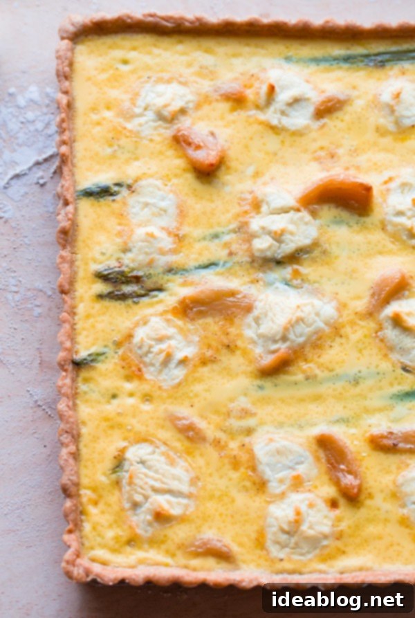 Tangy Goat Cheese and Asparagus Spring Quiche 2 Spring Asparagus and Goat Cheese Quiche