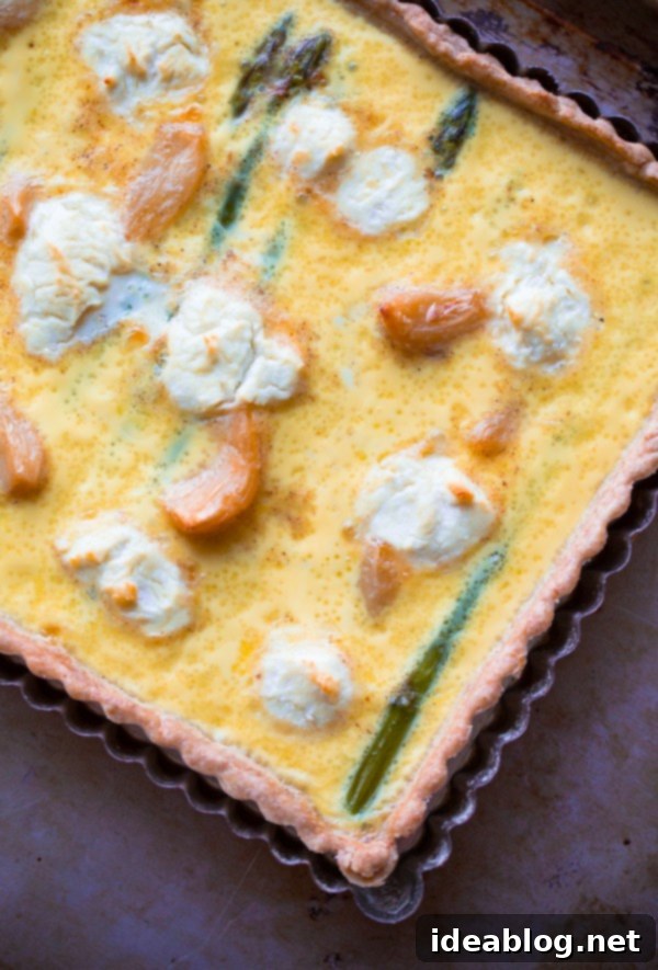 Tangy Goat Cheese and Asparagus Spring Quiche 7 Spring Asparagus and Goat Cheese Quiche