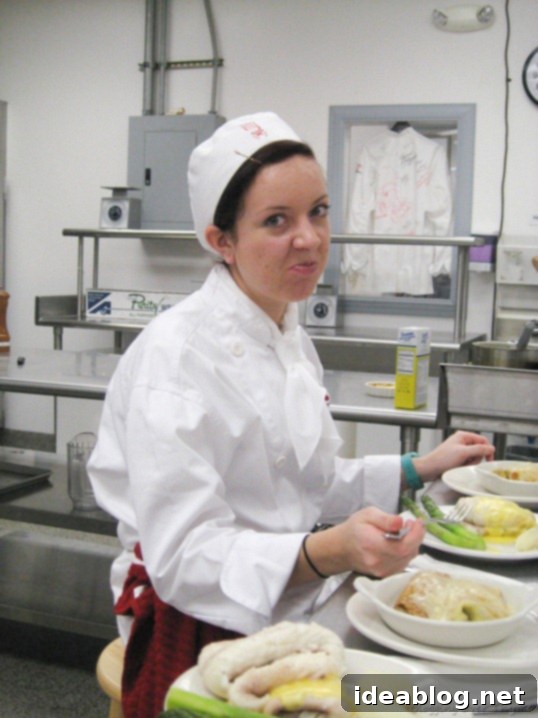 Day Ten: The Art of Filleting, Tourneeing, and Crème Brulee 9 culinary school student