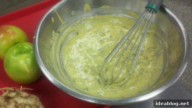 Fifth Day's Creation: Potage Julienne Darblay and Orange Zest Confit 3 Close-up of creamy remoulade sauce