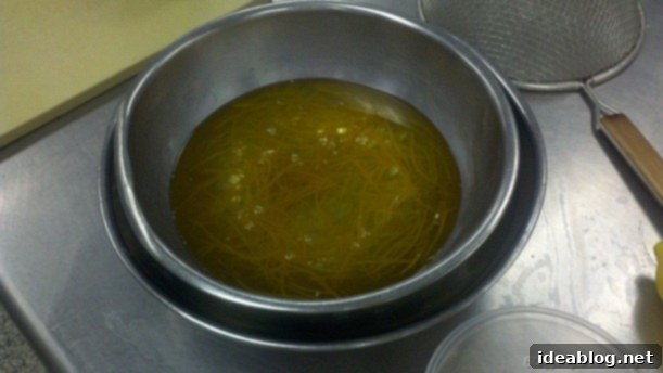 Fifth Day's Creation: Potage Julienne Darblay and Orange Zest Confit 5 Candied orange zest, also known as zest confit