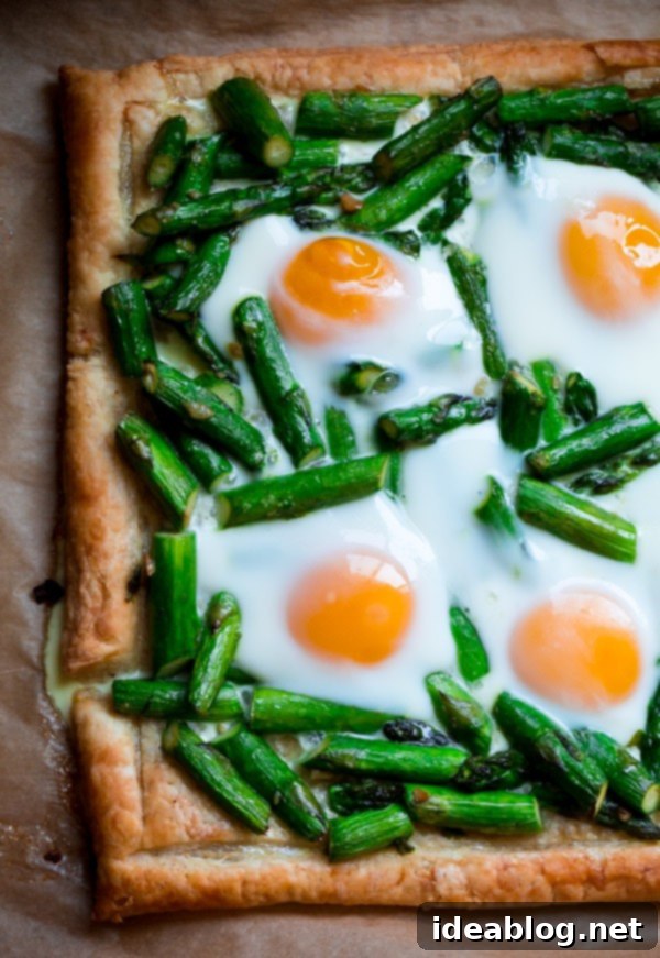 Gourmet Prosciutto & Asparagus Egg Tart with a Vibrant Summer Medley 3 Asparagus Egg Puff Pastry Tart