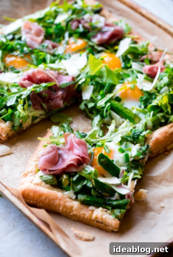 Gourmet Prosciutto & Asparagus Egg Tart with a Vibrant Summer Medley 6 Asparagus Egg Prosciutto Tart with Summer Salad
