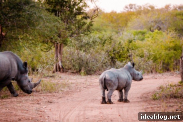 Kapama's Fifth Safari: Deep into South Africa's Wild Heart 37 Rhino Mother and Calf