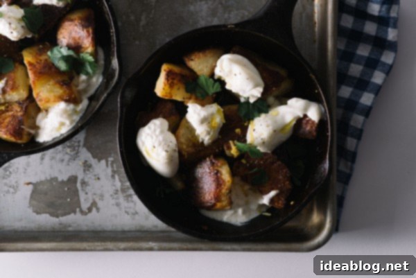 Summer Burrata Delights: 12 Irresistible Recipes 10 Crispy Roasted Potatoes with Burrata