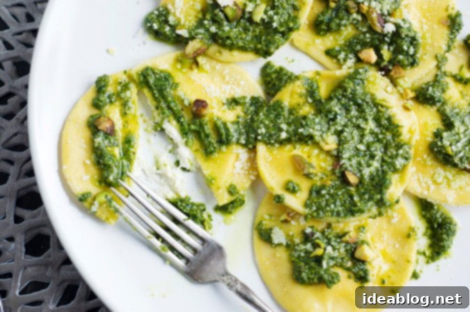 Summer Burrata Delights: 12 Irresistible Recipes 4 Ravioli alla Burrata with Pistachio Pesto