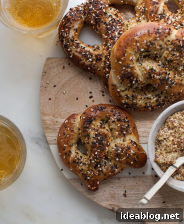 9 Everything Bagel Recipes to Obsess Over 10 Golden Everything Bagel Soft Pretzels with coarse salt and seeds