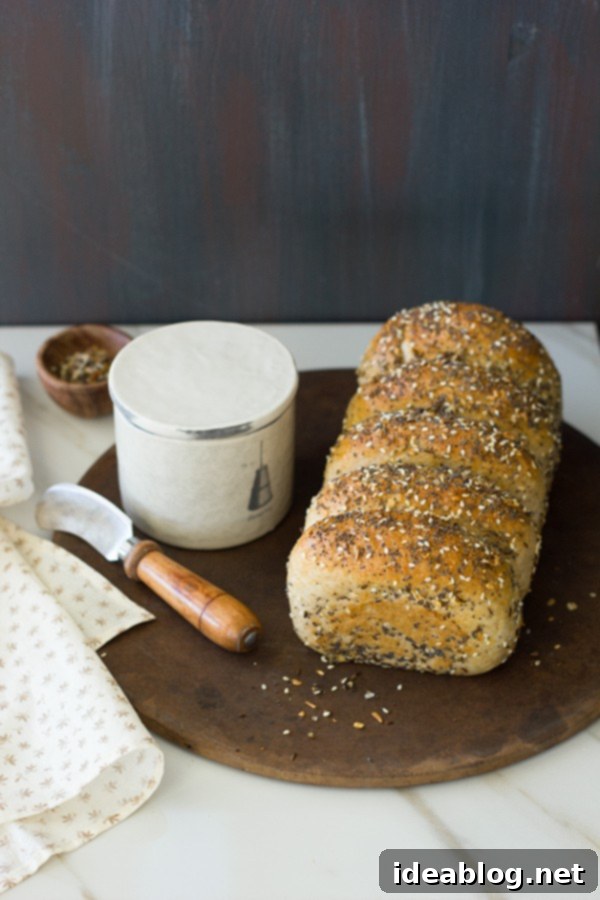 9 Everything Bagel Recipes to Obsess Over 6 Slice of Everything Bagel Bread with seeds visible
