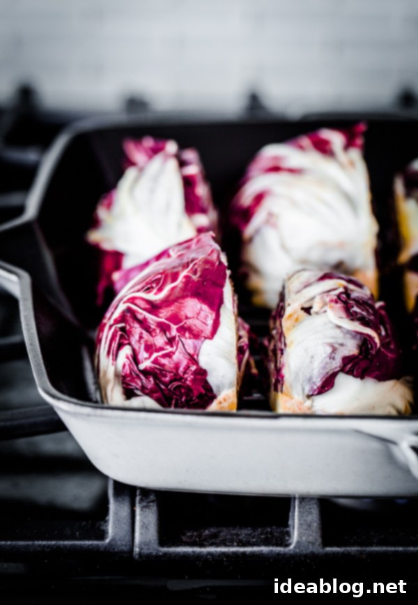Grilled Radicchio with Fig Balsamic Glaze, Shaved Parmigiano, and Honeyed Almonds 4 Grilled Radicchio with Fig Balsamic Syrup, Parmigiano, and Honey-Roasted Almonds