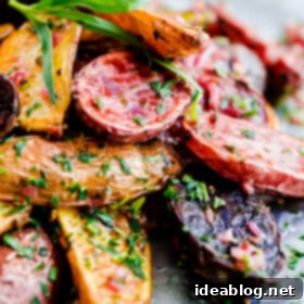 Tarragon Shallot Buttered Roasted Fingerlings 2 Roasted Fingerling Potatoes with Tarragon-Shallot Butter. This addictive side dish can be prepared in less than 30 minutes!
